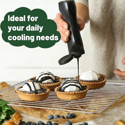 TeamFar Cooling Rack, 15.3” x 11.1” Stainless Steel Wire Baking Rack, 2PCS