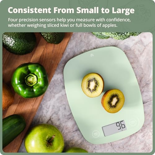 Greater Goods Food Scale, Slim & Compact Build, 1g Precision (Sage Green)