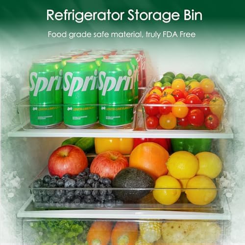 Criusia Drawer Organizer Set, Acrylic Non Slip Non Cracking Kitchen Drawer Storage Tray Large Size Divider, Multifunctional Storage for Cosmetics, Bathroom, Tools, Kitchen and Office (8 PACK)