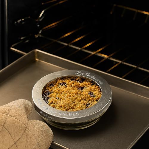 Mrs. Anderson's Baking Individual Pie Crust Protector Shields, Set Of 2, For Mini Pies And Pot Pies, Fits Up To 5-Inch Pie Plates, Prevents Over-Browning And Spills
