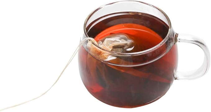 Tea Filter bags, safe and natural material, disposable tea infuser, empty tea bag with drawstring for loose leaf tea, set of 100（3.15 x 3.94 inch ） (Initial)