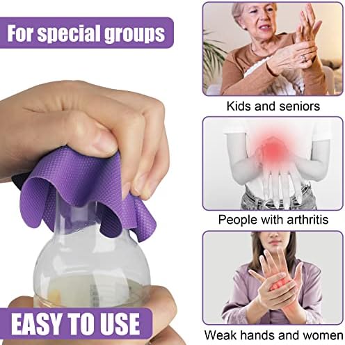 LUTER 4pcs Jar Opener Gripper Pad for Seniors with Weak Hands, Rubber