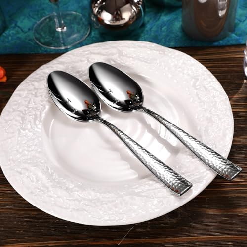 KEAWELL Premium Louis Hammered Serving Spoons (Serving Spoons, Set of 4)