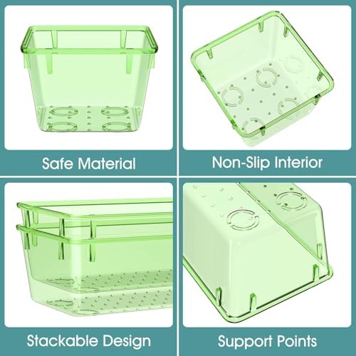 25 PCS Plastic Drawer Organizer Set, Makeup Organizers and Storage Bins