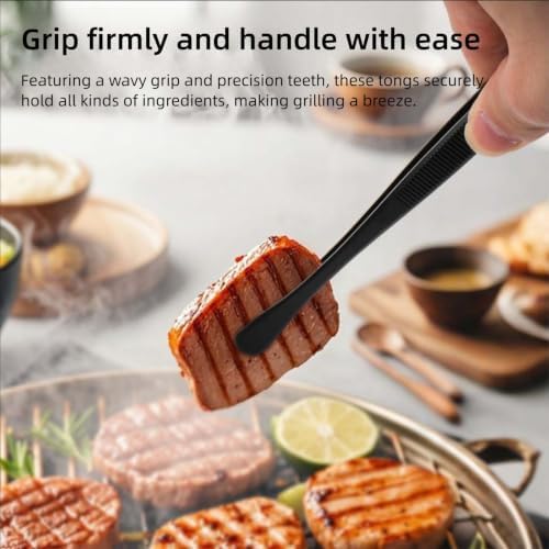 Kitchen Tongs Stainless Steel Metal Tweezers Tongs for Cooking BBQ & Daily