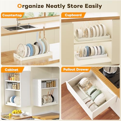 Dayacoco Pots and Pans Organizer Under Cabinet with 10Compartments