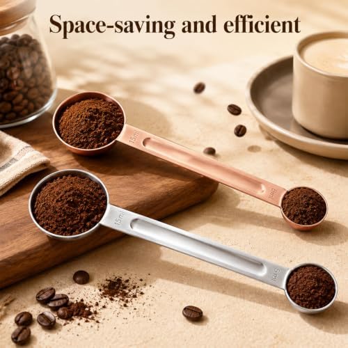 2Pcs Double Sided Measuring Spoon, 1 Tsp (5ml) & 1 Tbsp (15ml)