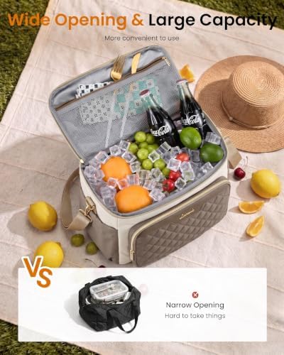 LOVEVOOK Lunch Box for Women, Wide Opening Cute Insulated Lunch Box Bag