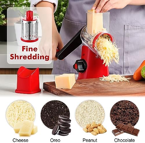 GDL Cheese Grater Hand Crank, Rotary Cheese shredder, Vegetable Slicer
