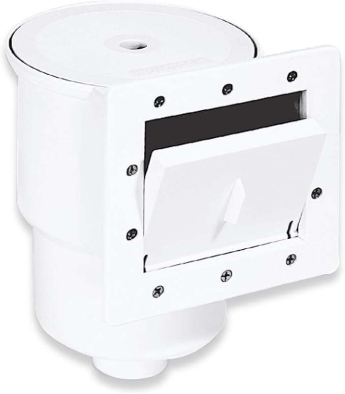 Swimline HYDROTOOLS Standard ABS Thru-Wall Skimmer Kit, White - Includes Return Fitting and Vacuum Plate, Maintenance Accessories for Above Ground and Backyard Deck Swimming Pools