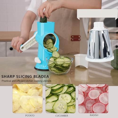Rotary Cheese Grater with Handle-Versatile Cheese Grater