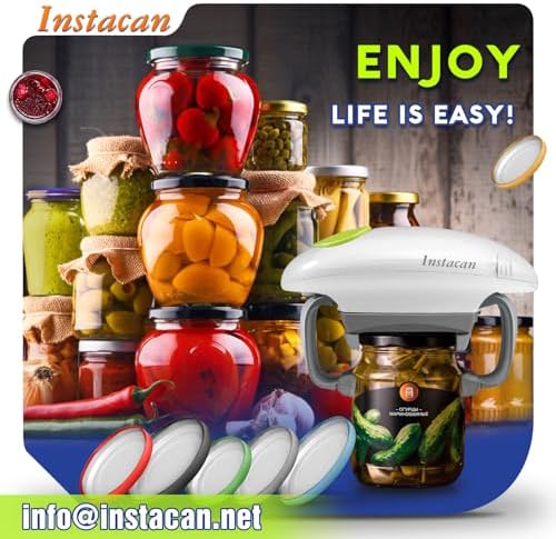 INSTACAN Higher Torque and One Touch Electric Jar Opener Easy Remove Almost Size Lid with Auto-Off, Powerful Bottle Opener for Arthritic Hands, Automatic Jar Opener for Weak Hands and Seniors (White)