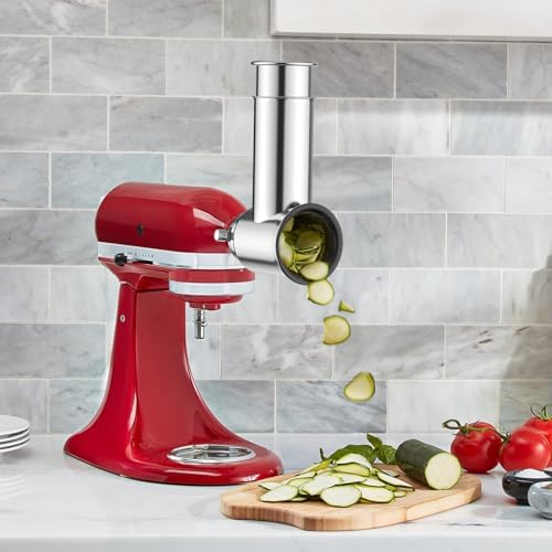 InnoMoon Stainless Steel Slicer Shredder Attachment for KitchenAid Mixer