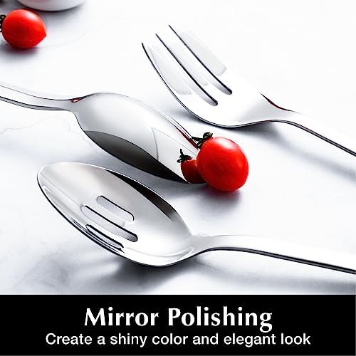 KINGSTONE 10 piece Large Hostess Serving Utensils Set,18/10 Stainless Steel