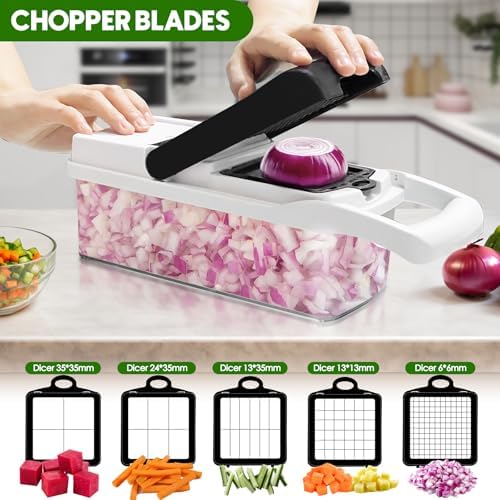 Multi 23-in-1 Pro Vegetable Chopper & Mandoline Slicer, 10 Blade-in-1