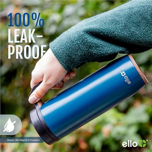 Ello Magnet 18oz Insulated Stainless Steel Travel Mug, Tortoiseshell