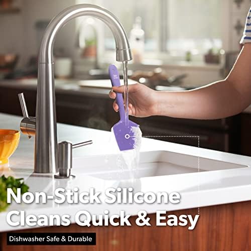 DI ORO Silicone Spatula Set - 600F Heat Resistant, 3-Pc Lavender