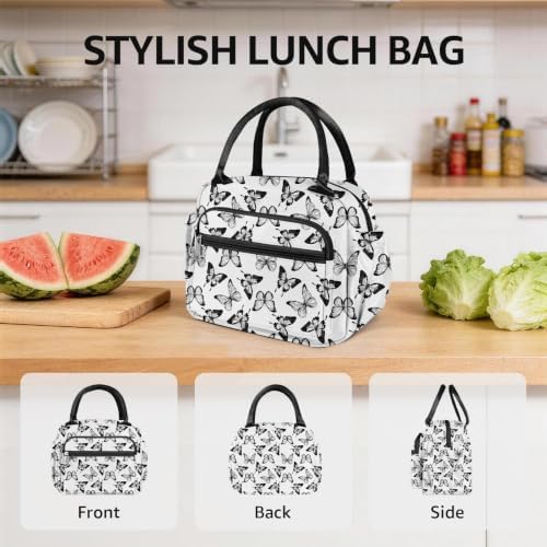 Lunch Bag Women Stylish Quilted Lunch Boxes for Adult Fit and Fresh Cooler Insulated Lunchbox for Work Cute Small 11 Liters Compact Lunchbag Waterproof