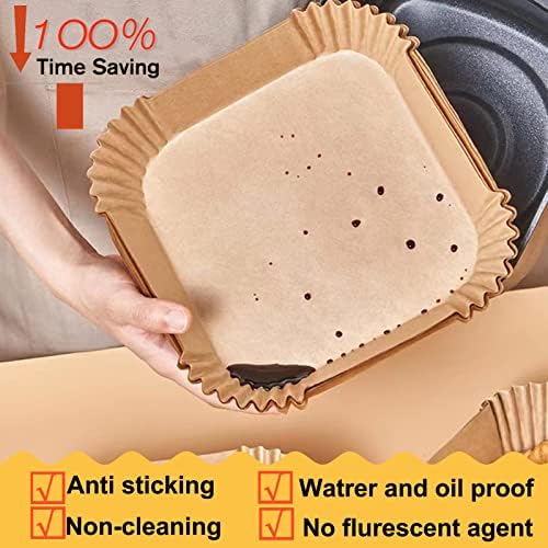 Air Fryer Disposable Paper Liner Square 10 Inch for 8-12QT Air fryer