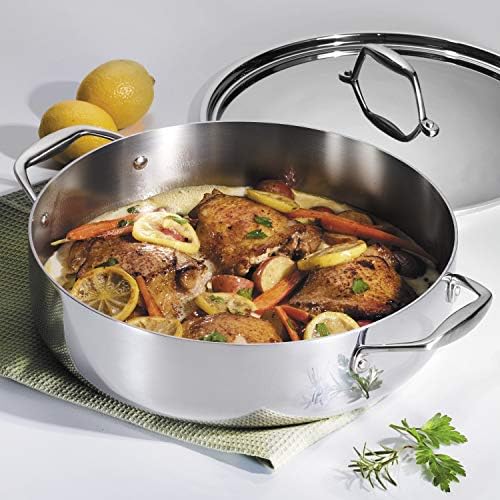 Tramontina Signature Tri-Ply Clad Stainless Steel 6-Quart Braiser Pan