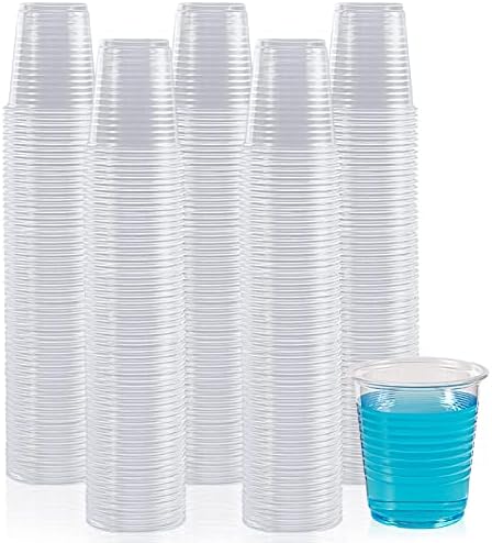 Lilymicky 500 Pack 3 oz Plastic Bathroom Cups, Clear Disposable Plastic Cup