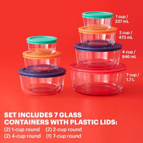 Pyrex Simply Store (7-Pack) Glass Food Storage Containers Set