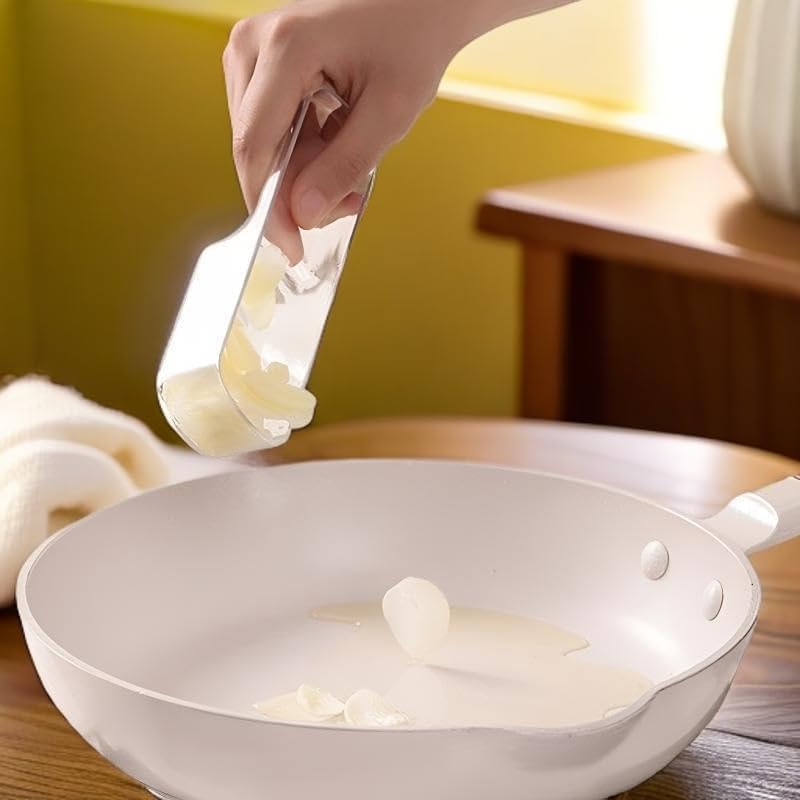 New Mini Garlic Slicer: 3 in 1 Multi-Functional Mandoline Slicer, Garlic Ginger Grinder & Veggie Shredder with Container and Hand Guard