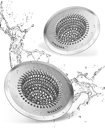2 Pack Kitchen Sink Drain Strainer,Patented Reversible Chain Mesh Basket