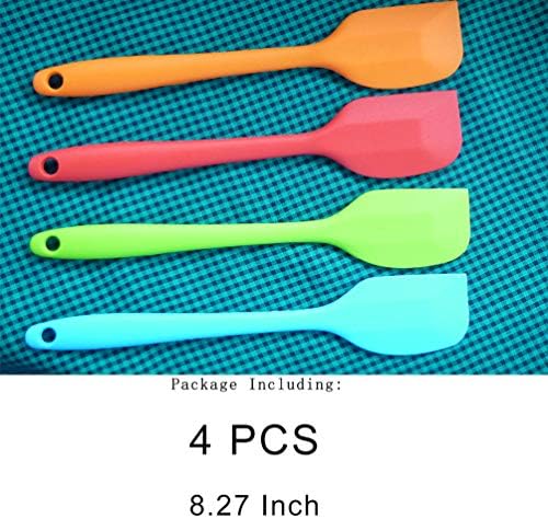 4Pcs Silicone Spatulas, Rubber Spatula Scrapers Baking Mixing Tool,Small