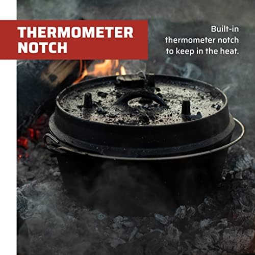 Camp Chef Cast Iron Dutch Oven, Pre-Seasoned, 6 qt