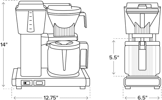 Technivorm Moccamaster Moccamaster 53947 KBGV 10-Cup Coffee Maker Orange, 40 Ounce, 1.25l