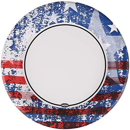 Kingsford Heavy Duty Paper Plates, American Flag, 10 Inch, 35 Count, 6-Pack