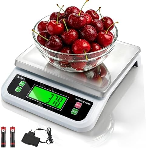 Large Digital Kitchen Scale 40kg/88lbs with Tare and PCS Funtion