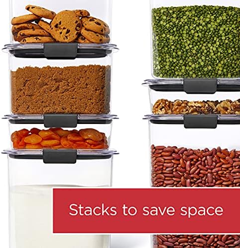 Rubbermaid Brilliance Pantry Airtight Food Storage Container, BPA-Free 7.8 Cup, Ideal for Brown Sugar - Efficient, Leak-Proof and Dishwasher-safe