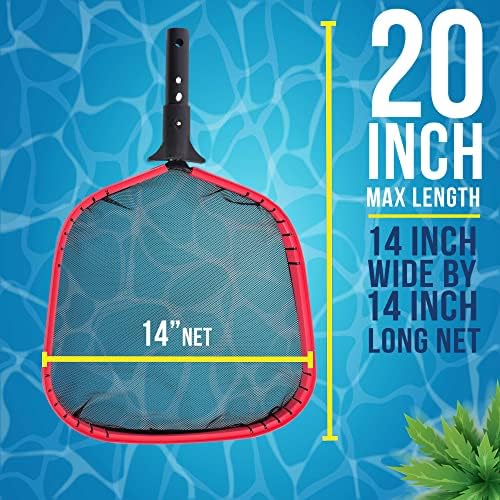 U.S. Pool Supply Swimming Pool 6 Foot Leaf Skimmer Net with 4 Deluxe