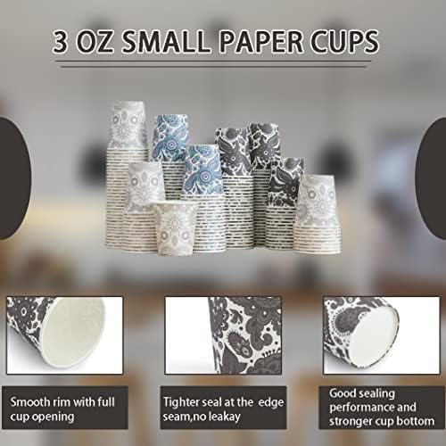 Clawsoff 300 Pack 3 oz Paper Cups Small Disposable Mouthwash Bathroom Cups