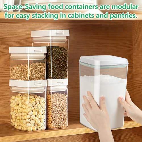 4.2 Qt Airtight Flour Rice Storage Container with Pop-up Lid Sugar Holder