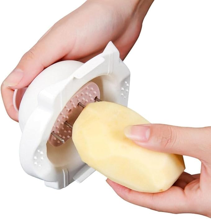 Blue Food Safety Holder for Mandolin or Grater, Finger Anti-Cut Protectors for Mandoline Slicer, Food Slicer Cutter Finger Guard