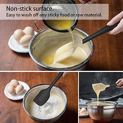 Silicone Spatula Set of 4, 500°F Heat Resistant BPA Free