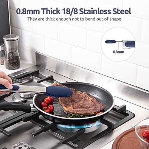 U-Taste Kitchen Tong for Cooking, 480ºF Heat-Resistant, 12in/Midnight Blue