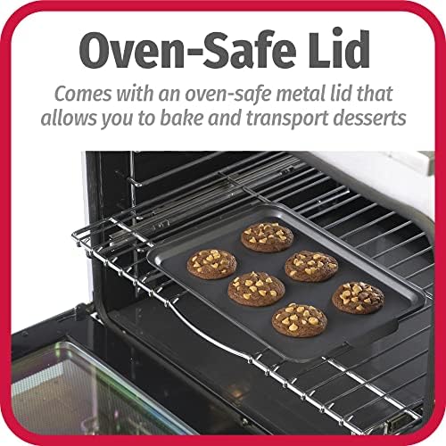 GoodCook Everyday Baking Pan with Metal Lid Nonstick Warp-Resistant Heavy-Gauge Steel Construction Even-Heating Oblong Cake Pan with Solid Oven-Safe Cover, Gray, 9 x 13 inches (Pack of 8)