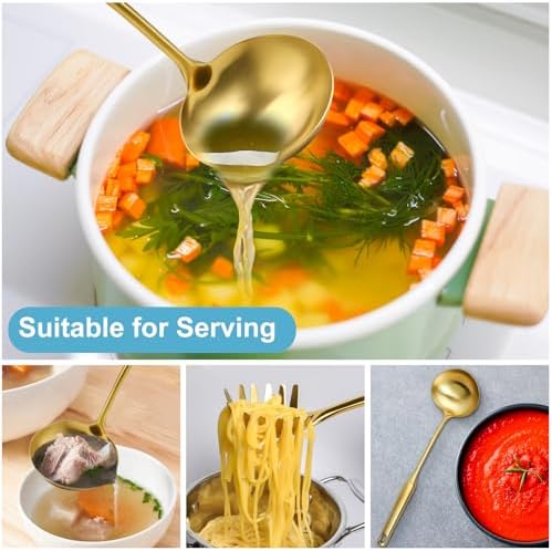 Gold Soup Ladle - Stainless Steel Ladle Spoon, Perfect Gifts