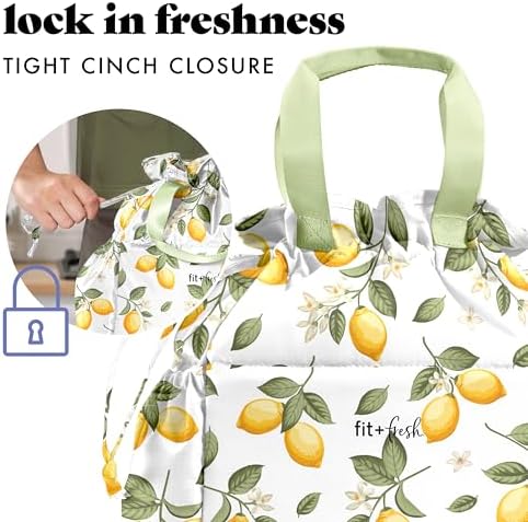 Fit & Fresh Cromwell Cinch Lunch Bag for Women | Insulated Lunch Box with Containers