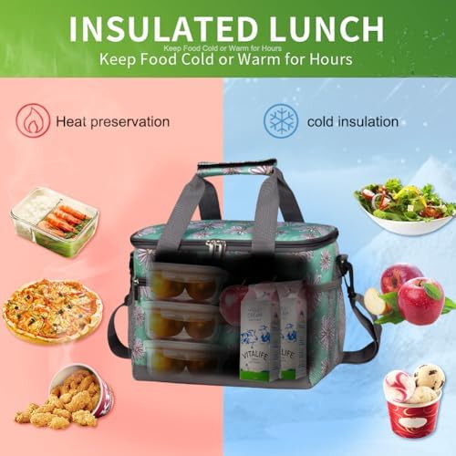 iknoe Insulated Lunch Bag, Foldable 8.5L Cooler Bag for Men & Women, Lunch Box