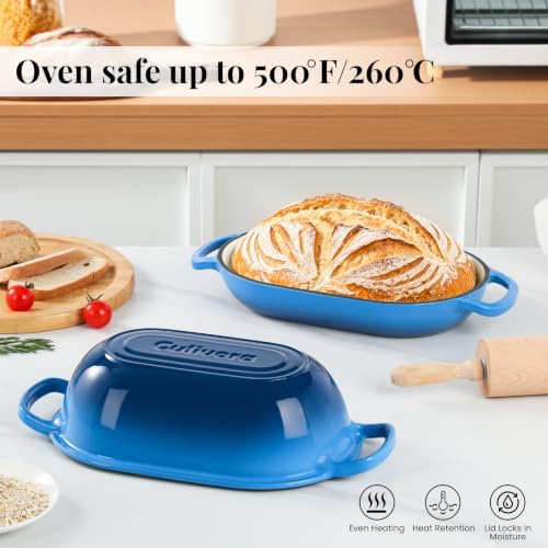 5-Quart Oval Dutch Oven for Bread Baking