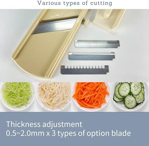 Mandoline Slicer for Vegetable, Fruit [Made in Japan] Kitchen Peelers Japanese Stainless Steel Blade