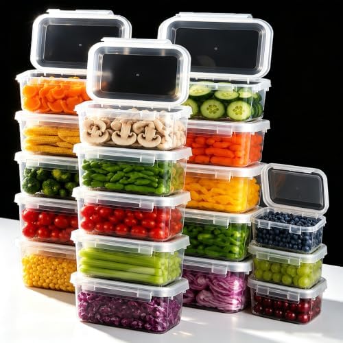 LivLab Mker 18Packs 10-30OZ Food Storage Containers with Lids - Meal Prep