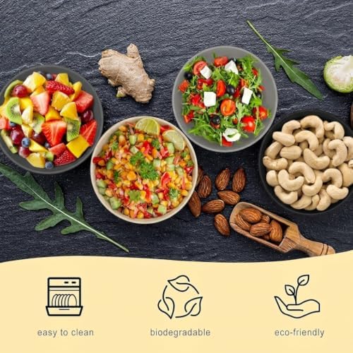 Wrova Wheat Straw Bowls Set 8 PCS, 26 OZ Cereal Bowls Microwave Safe
