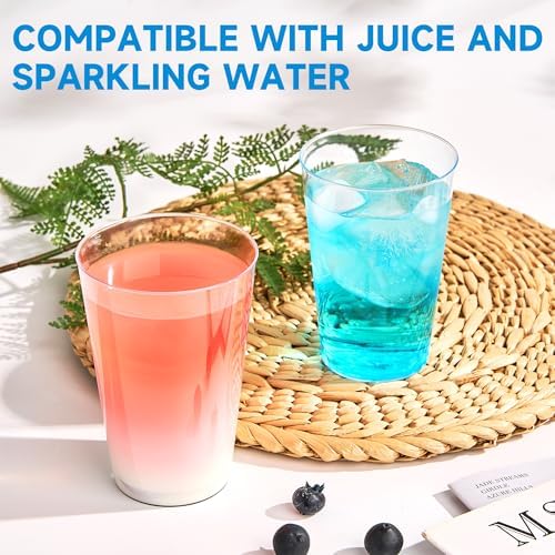 RACETOP 14 oz 200 Pack Disposable Plastic Cups, Disposable Clear Plastic Cups for Parties, Weddings, Gatherings, and Festival Events