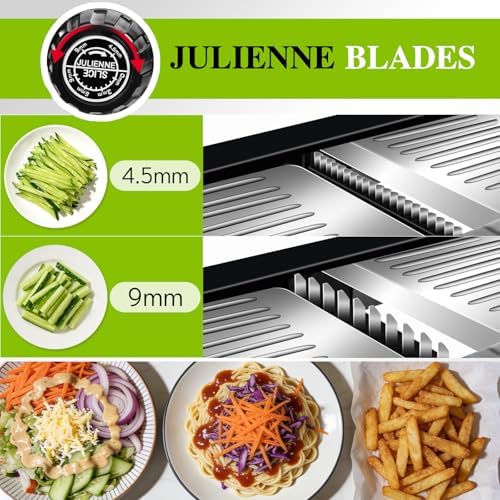 Mandoline Slicer, Adjustable Stainless Steel Vegetable Slicer for Kitchen